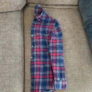 Vineyard Vines Boy’s Blue and Pink Plaid Shirt